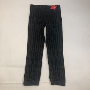 Spanx Look at Me Now Women's Shaping Black Geo Cropped Legging‎ Size Small NWT